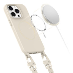 Tech-Protect MagNecklace MagSafe dėklas iPhone 14 Pro - smėlio spalvos