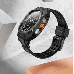 Supcase Unicorn Beetle Pro ir grūdinto stiklo 2 PACK dėklas, skirtas Samsung Galaxy Watch Ultra (47MM) – juodas