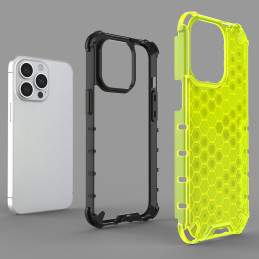 Korinis dėklas, šarvuotas dangtelis su gelio rėmeliu, iPhone 13 Pro, skaidrus