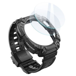 IBLSN ArmorBOX ir grūdinto stiklo 2 PACK dėklas, skirtas Samsung Galaxy Watch Ultra (47MM) – juodas