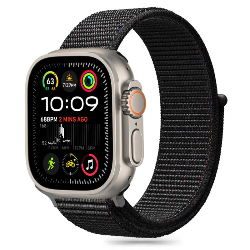 Tech-Protect nailoninis dirželis, skirtas Apple Watch 6/ 7/ 8/ 9/ 10/ SE (40/ 41/ 42MM) – juodas