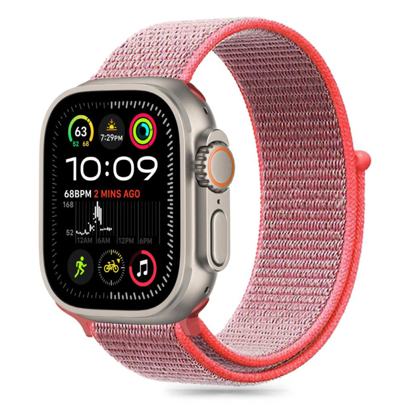 Tech-Protect nailoninis dirželis, skirtas Apple Watch 6/ 7/ 8/ 9/ 10/ SE (40/ 41/ 42MM) – rožinis