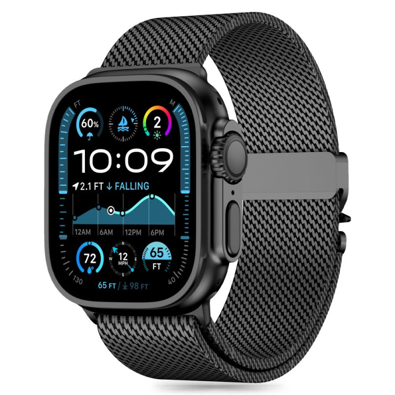 Tech-Protect Milano dirželis, skirtas Apple Watch 6/ 7/ 8/ 9/ 10/ SE/ Ultra 1/ 2 (44/ 45/ 46/ 49 MM) – juodas