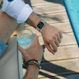 Tech-Protect Milano dirželis, skirtas Apple Watch 6/ 7/ 8/ 9/ 10/ SE/ Ultra 1/ 2 (44/ 45/ 46/ 49 MM) – juodas