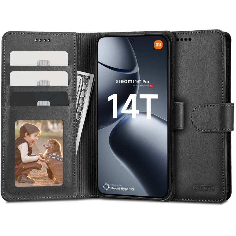 Tech-Protect Wallet dėklas, skirtas Xiaomi 14T Pro - juodas