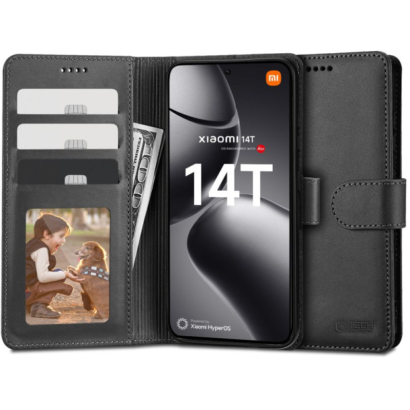 Tech-Protect Wallet dėklas, skirtas Xiaomi 14T - juodas