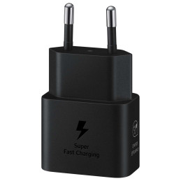 Samsung EP-T2510NBEGWW GaN USB-C 25W SFC sieninis įkroviklis - juodas