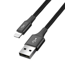 Baseus kabelis USB laidas 4in1 2x Lightning / USB Type C / micro USB nailono pynėje 3,5A 1,2m juodas (CA1T4-A01)