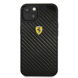 Ferrari On Track Real Carbon dėklas iPhone 13 mini - juodas