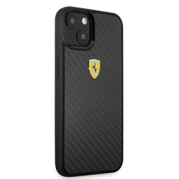 Ferrari On Track Real Carbon dėklas iPhone 13 mini - juodas