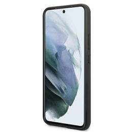 Guess GUHCS22SG4GFGR S22 S901 pilkas/ pilkas kietas dėklas 4G metalinis auksinis logotipas