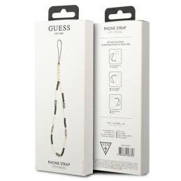 Guess Heishi Beads pakabukas - juodai baltas