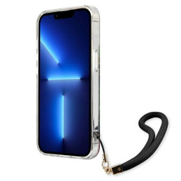 Guess Flower Strap dėklas iPhone 13 - mėlynas