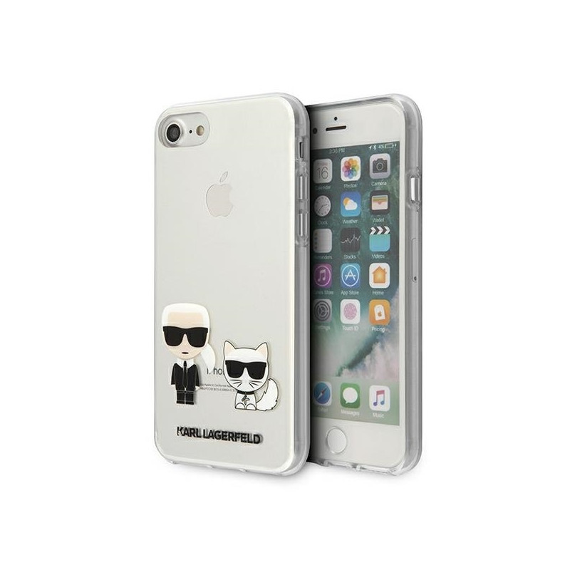 Karl Lagerfeld Karl&Choupette dėklas, skirtas iPhone 7 / 8 / SE 2020 / SE 2022 - skaidrus