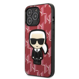 Karl Lagerfeld Monogram Ikonik Patch dėklas iPhone 13 Pro Max - raudonas