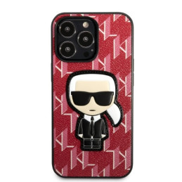 Karl Lagerfeld Monogram Ikonik Patch dėklas iPhone 13 Pro Max - raudonas