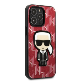 Karl Lagerfeld Monogram Ikonik Patch dėklas iPhone 13 Pro Max - raudonas