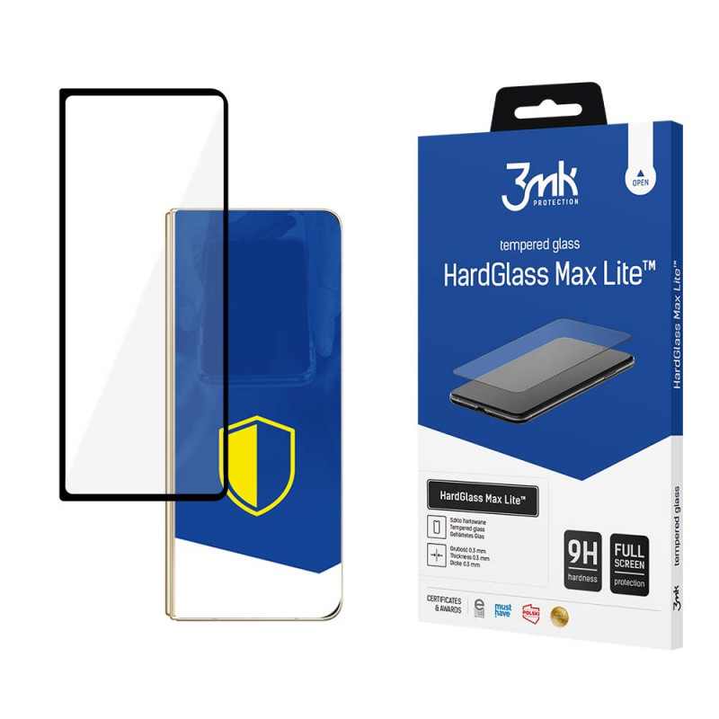 9H 3mk HardGlass Max Lite™ stiklas ant Samsung Galaxy Z Fold 4 (priekyje)