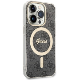 Guess 4G MagSafe dėklas iPhone 14 Pro - juodas