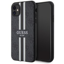 Guess 4G Printed Stripes MagSafe dėklas iPhone 11 / Xr - juodas