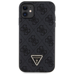 Guess Crossbody 4G metalinis logotipo dėklas, skirtas iPhone 11 / Xr – juodas
