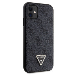 Guess Crossbody 4G metalinis logotipo dėklas, skirtas iPhone 11 / Xr – juodas