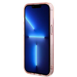 Karl Lagerfeld Monogram Choupette dėklas iPhone 15 - rožinis