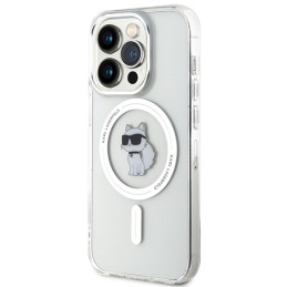 Karl Lagerfeld IML Choupette MagSafe dėklas iPhone 15 Pro - skaidrus