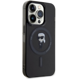 Karl Lagerfeld IML Ikonik MagSafe dėklas iPhone 15 Pro - juodas