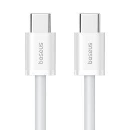 „Baseus Superior Series ll“ USB-C – USB-C 30 W 480 Mb/ s laidas, 1 m – baltas