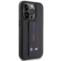 BMW Grip Hot Stamp dėklas iPhone 15 Pro Max - juodas