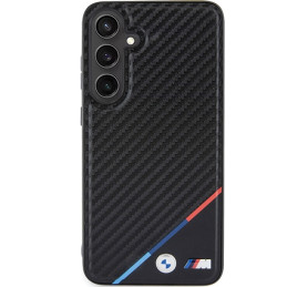 BMW Carbon Tricolor Line MagSafe dėklas Samsung Galaxy S24 - juodas