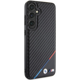 BMW Carbon Tricolor Line MagSafe dėklas Samsung Galaxy S24 - juodas