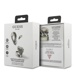 Guess 4G TWS Bluetooth ausinės + dokas - aukso spalvos