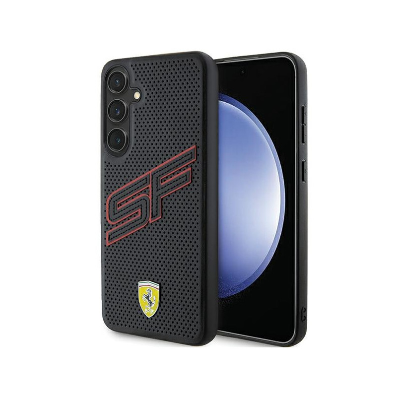 Ferrari Big SF Perforuotas dėklas Samsung Galaxy S24 - juodas