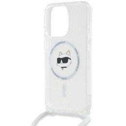 Karl Lagerfeld IML Choupette Head & Cord MagSafe dėklas iPhone 14 Pro Max - skaidrus