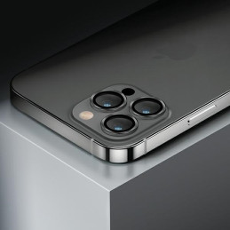 UNIQ Optix aliuminio fotoaparato objektyvo apsauga iPhone 14/ 14 Plus fotoaparato objektyvui su aplikatoriumi – sidabrin...