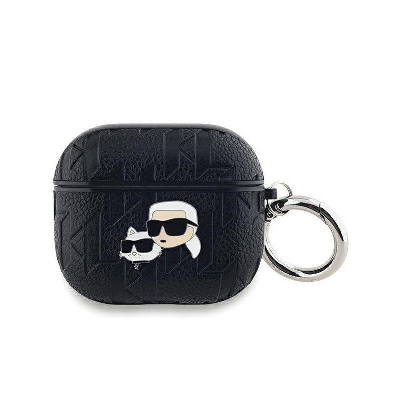 Karl Lagerfeld monograma Karl & Choupette Head dėklas, skirtas AirPods 3 – juodas