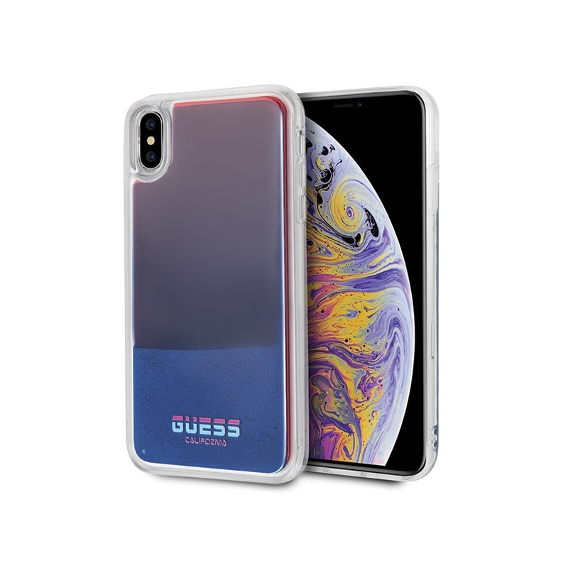 Guess California Glow tamsiame dėkle, skirta iPhone Xs Max – raudona