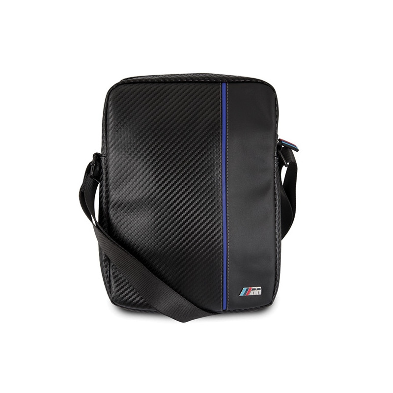 BMW Carbon & Blue Stripe krepšys 8" planšetiniam kompiuteriui - juodas