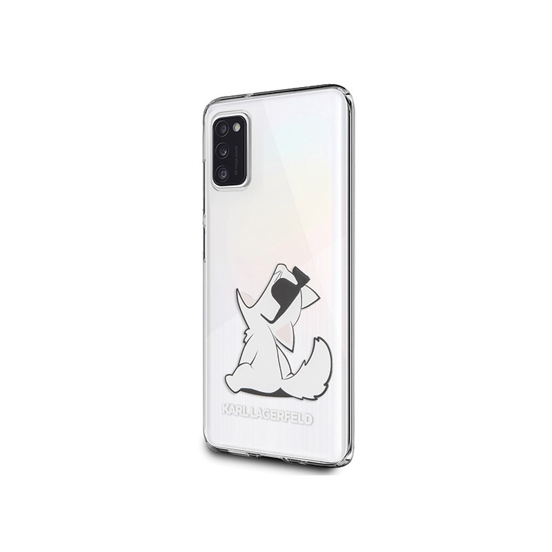 Karl Lagerfeld Choupette Fun dėklas Samsung A41 - skaidrus