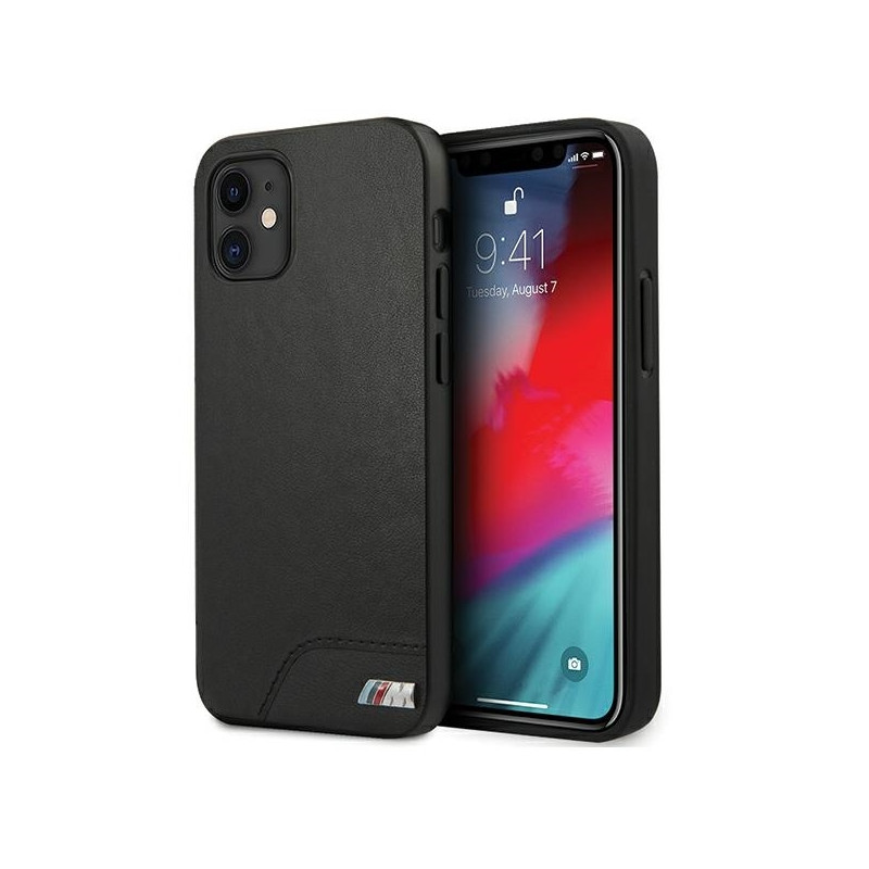 BMW M Collection Smooth PU dėklas iPhone 12 mini - juodas