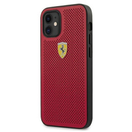 Ferrari On Track Perforuotas dėklas iPhone 12 mini - raudonas