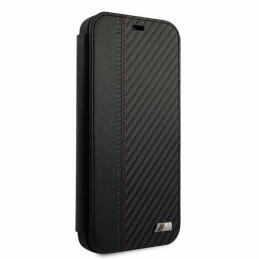 BMW M Collection PU Carbon Stripe dėklas iPhone 12 mini - juodas