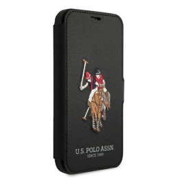 JAV Polo Assn byla Siuvinėjimo kolekcija iPhone 12 / iPhone 12 Pro - juoda
