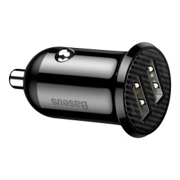Automobilinis įkroviklis Baseus Grain Pro 2x USB 4.8 A juodas (CCALLP-01)