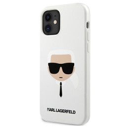 Karl Lagerfeld Silikoninis Karl& 39 s Head dėklas iPhone 12 mini - baltas