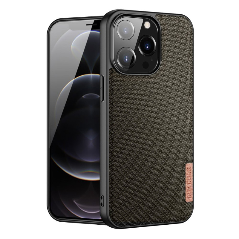 Dux Ducis Fino dėklo dangtelis padengtas nailono medžiaga iPhone 13 Pro žalia