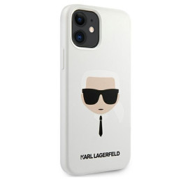 Karl Lagerfeld Silikoninis Karl& 39 s Head dėklas iPhone 12 mini - baltas