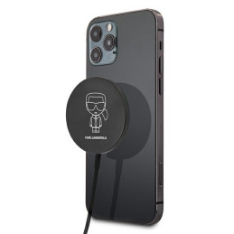 Karl Lagerfeld 15W indukcinis įkroviklis su MagSafe - juodas
